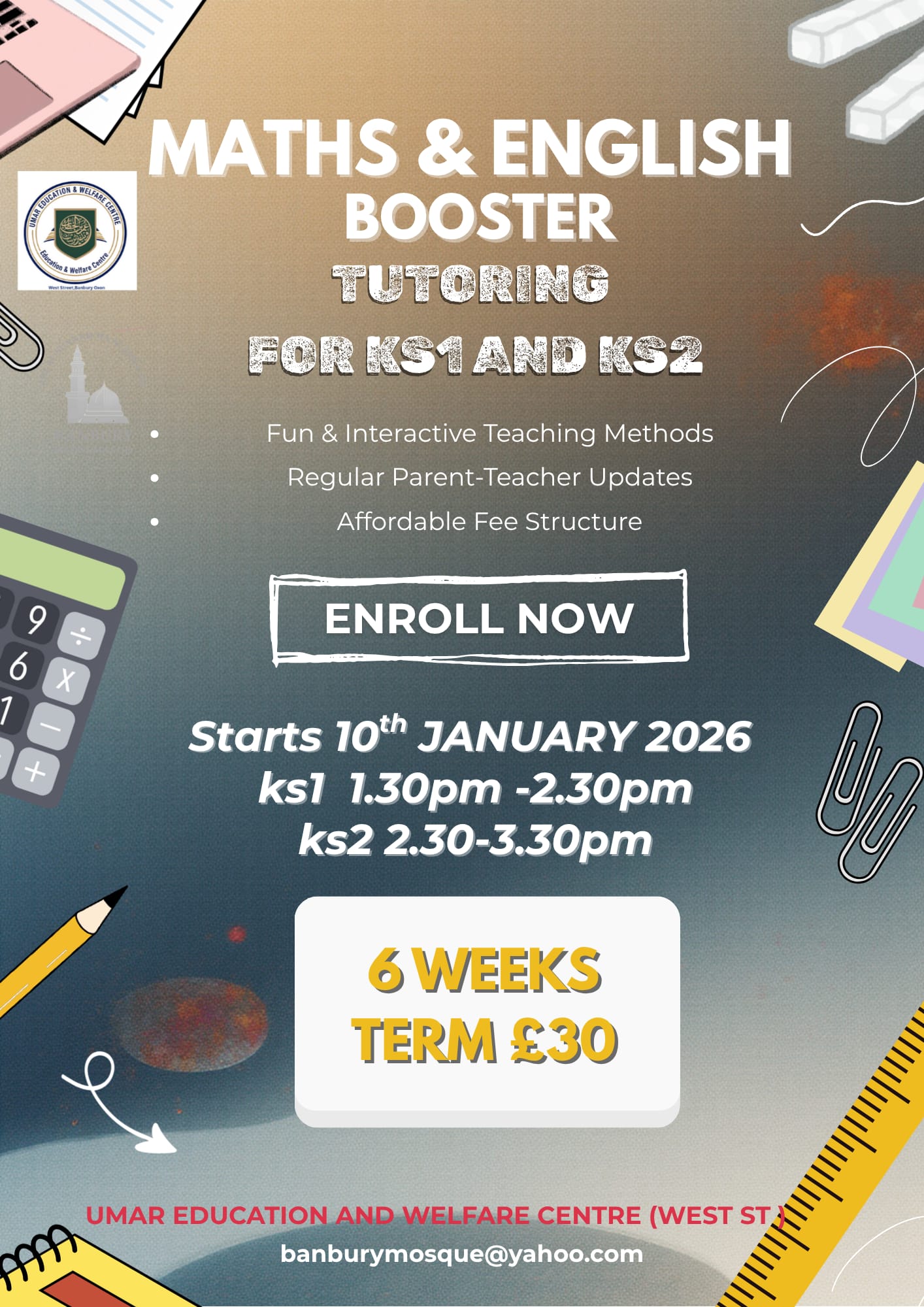 Maths & English Booster Classes
