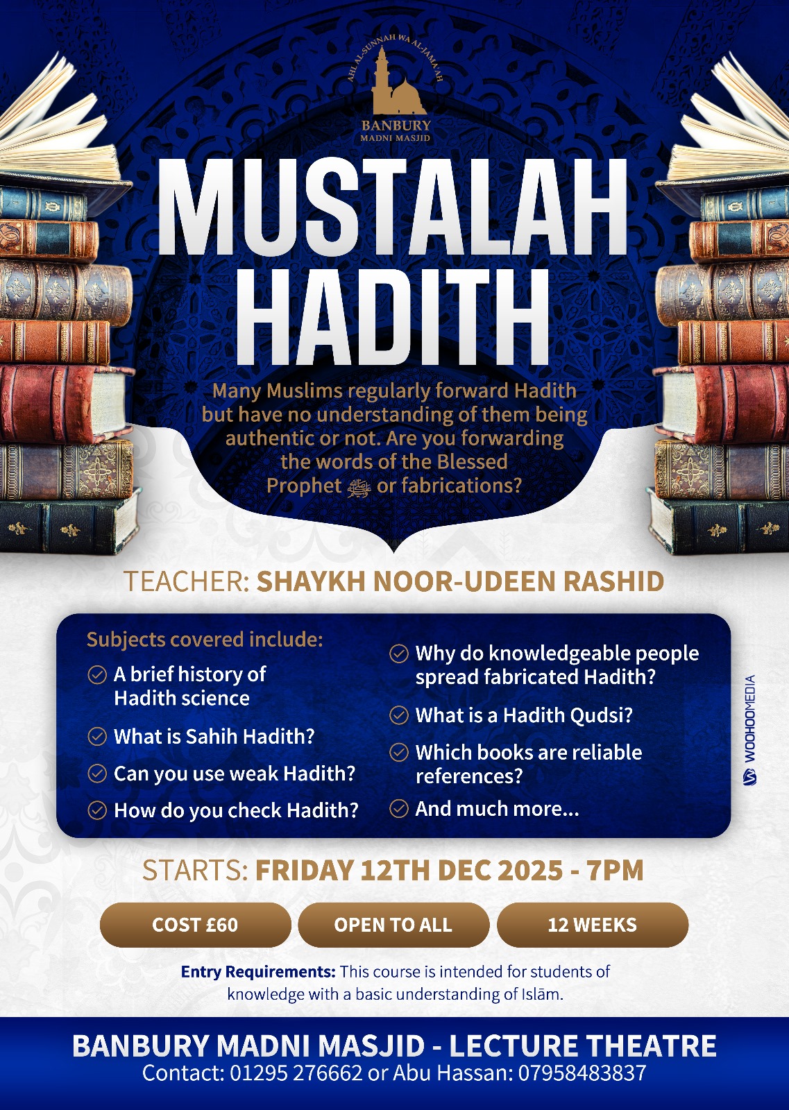 Mustalah Hadith Course at Banbury Madni Masjid | Event