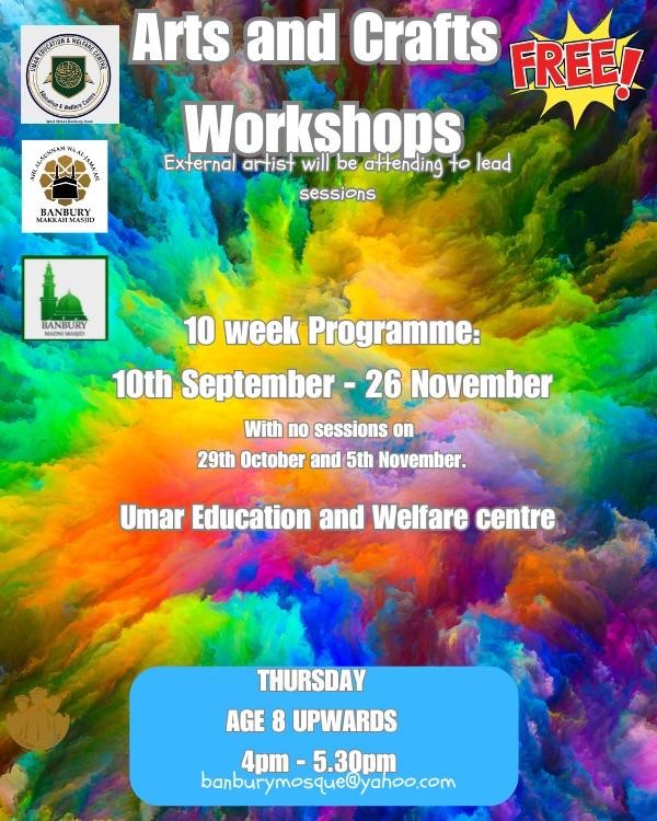Arts & Crafts Workshops for Kids in Banbury | Free 10-Week Programme
