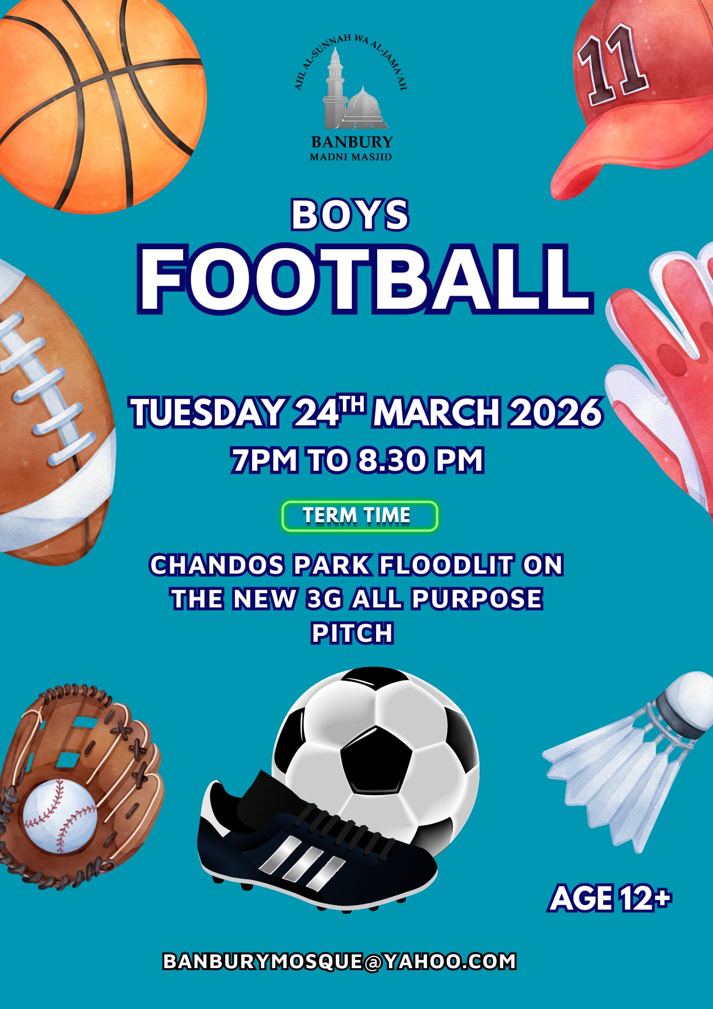 Under 12 Boys Football Session | Banbury Madni Masjid Sports