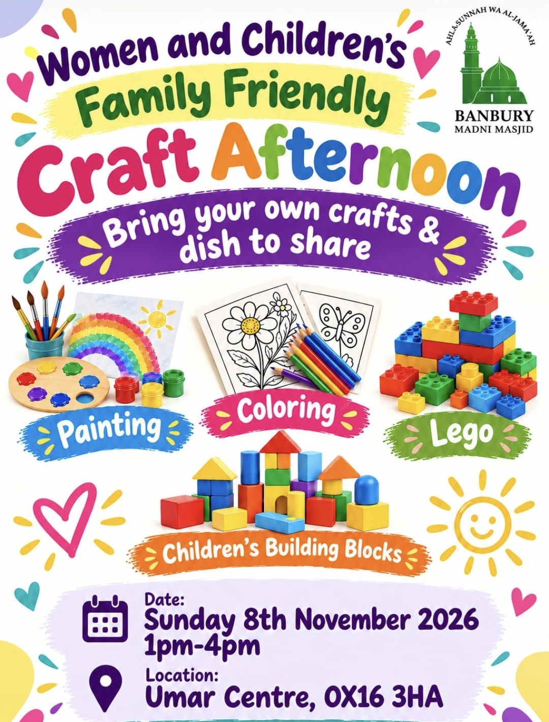 Women and Children’s Family Friendly Craft Afternoon in Banbury