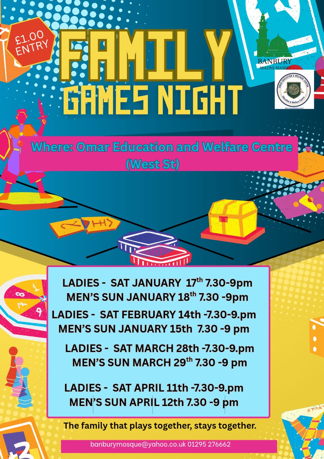 Family Games Night – Banbury Madni Masjid Event