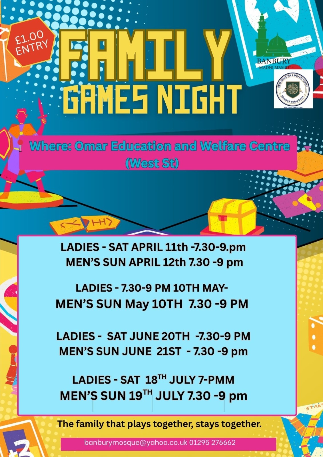 Family Games Night – Ladies & Children