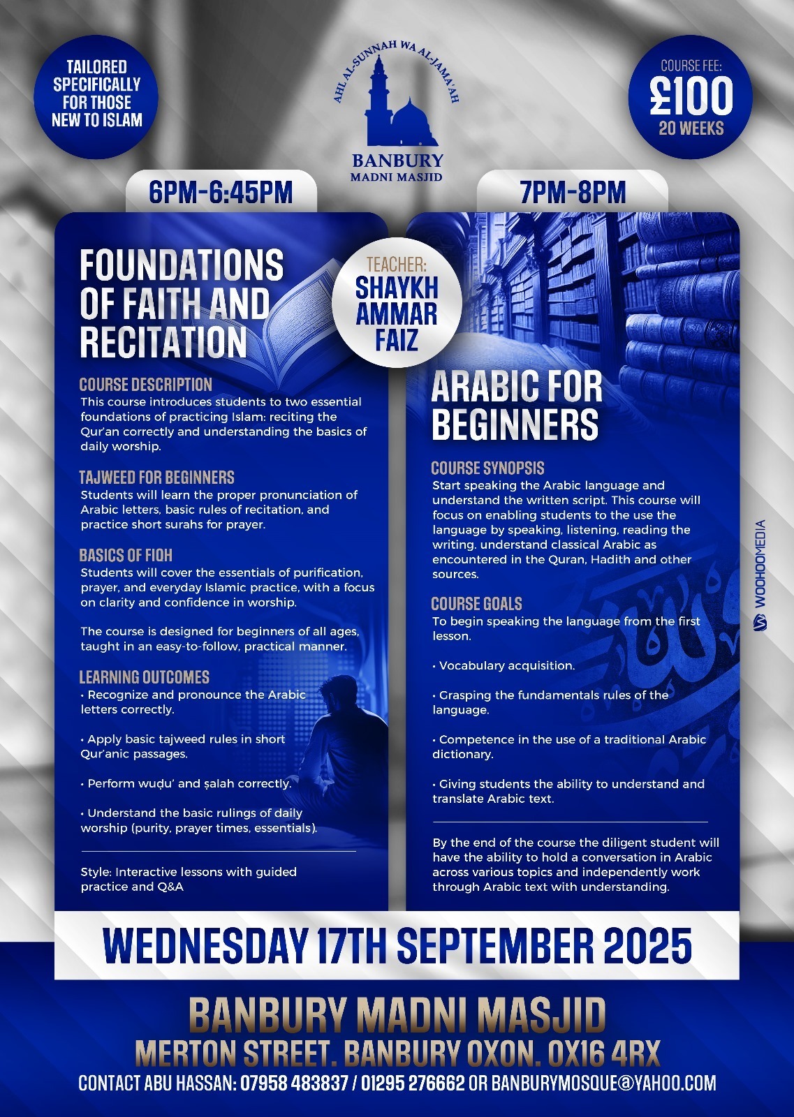 Foundations of Faith & Arabic Classes
