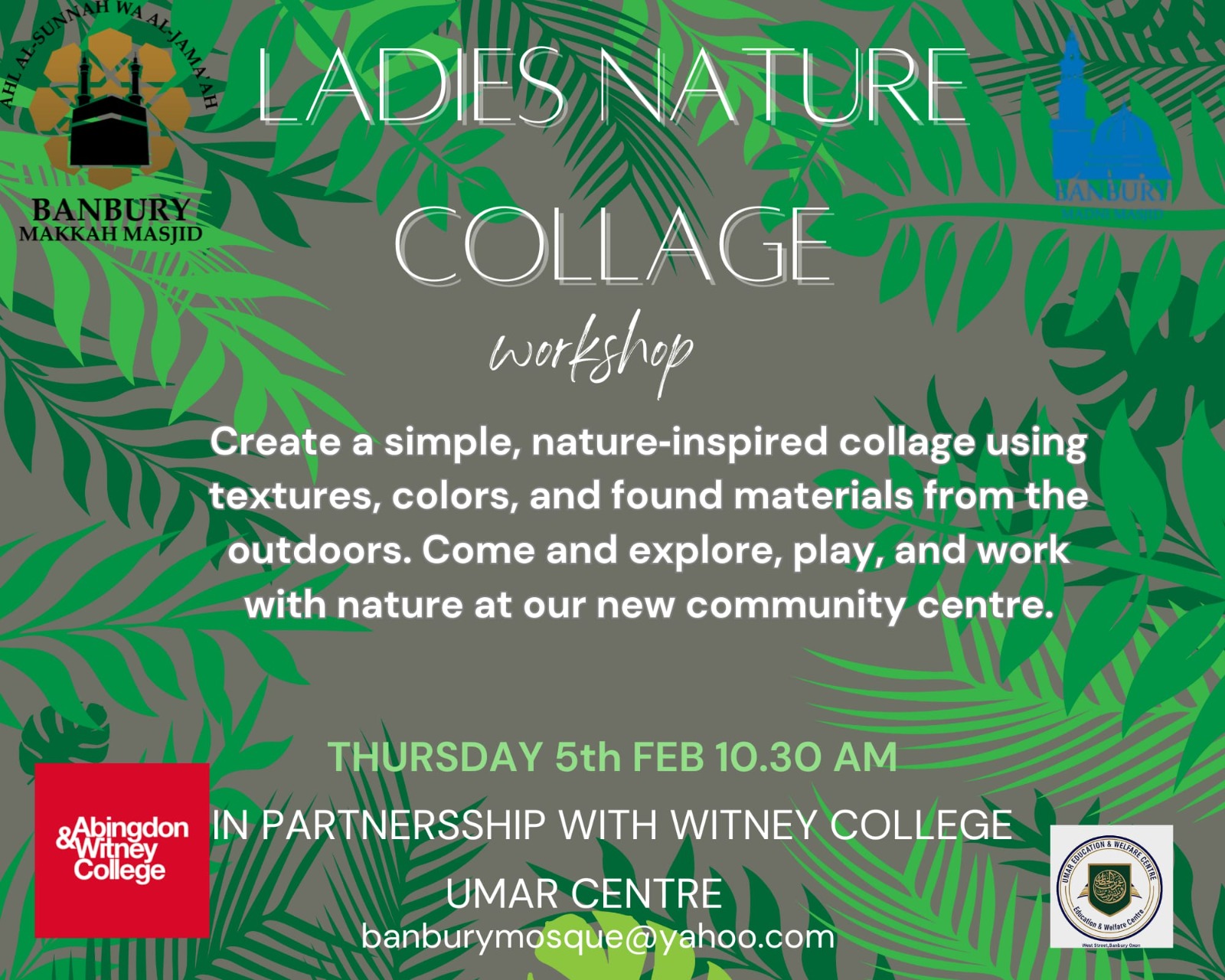 Ladies Nature Collage Workshop | Creative Community Event | BMM