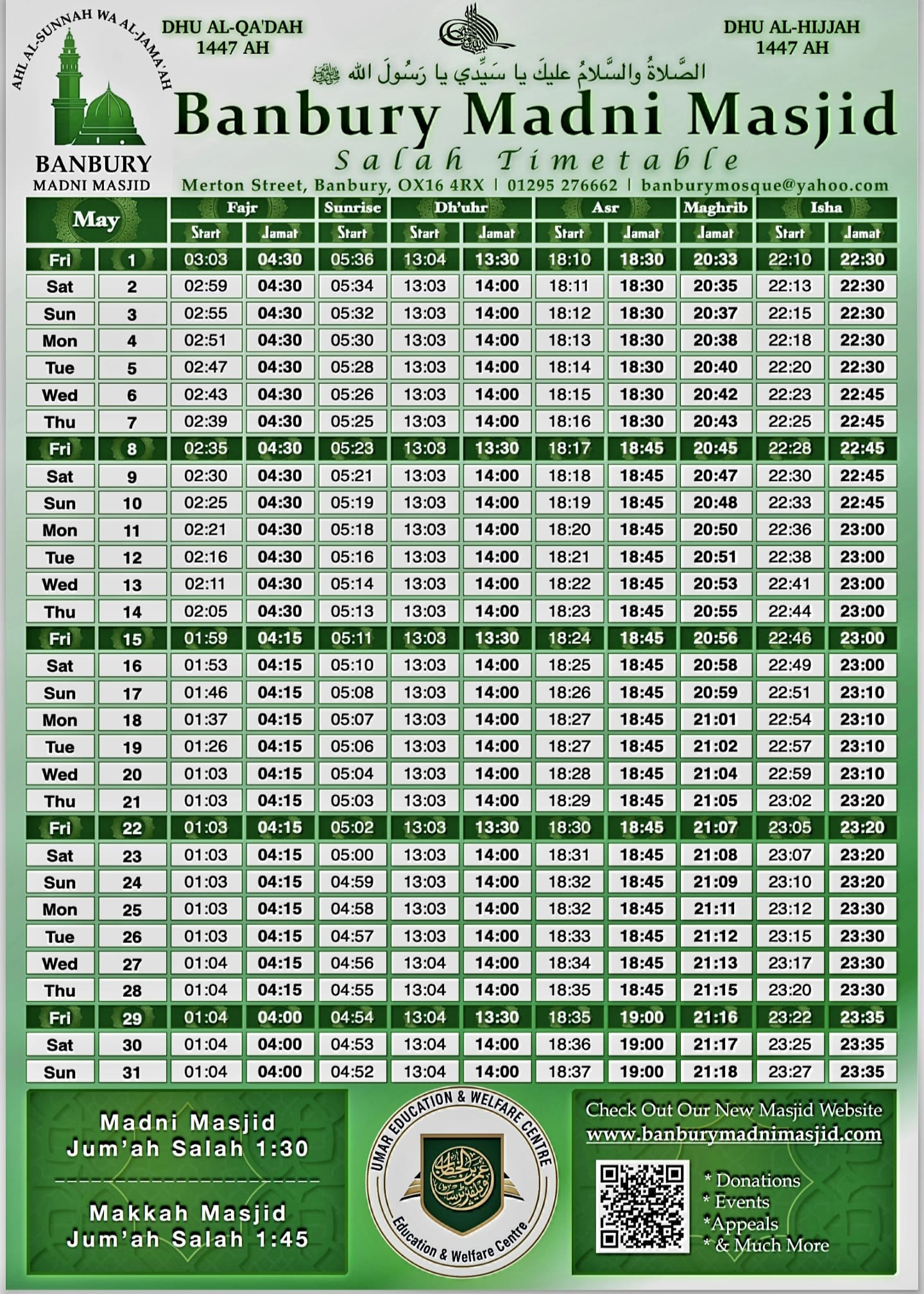 may-timetable-madni