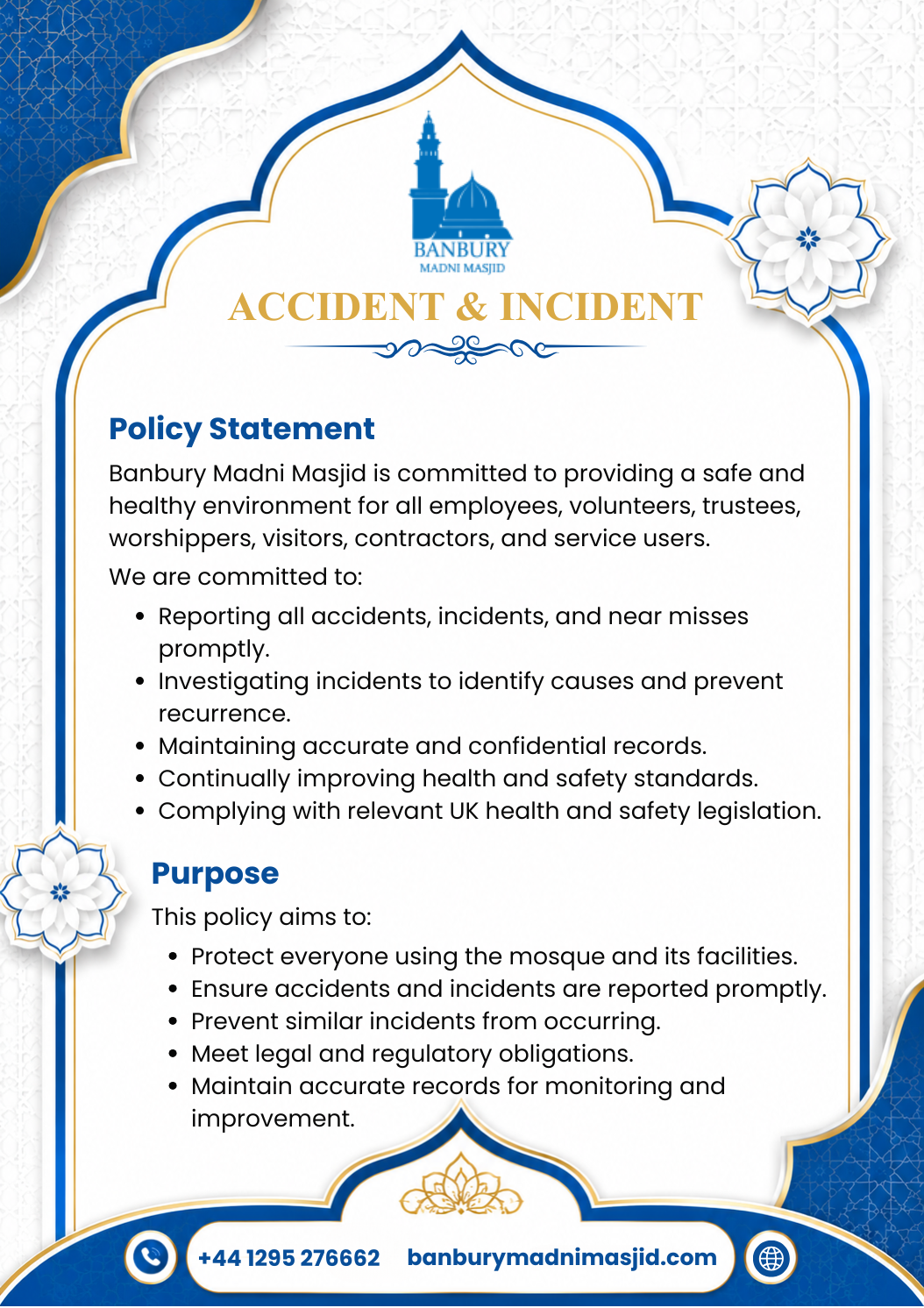 Accident & Incident Policy Page 1