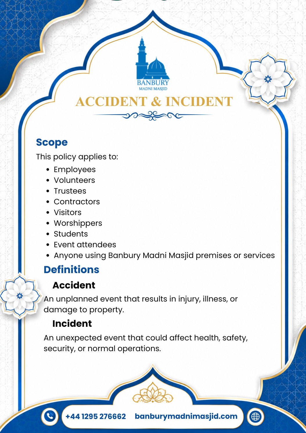 Accident & Incident Policy Page 2