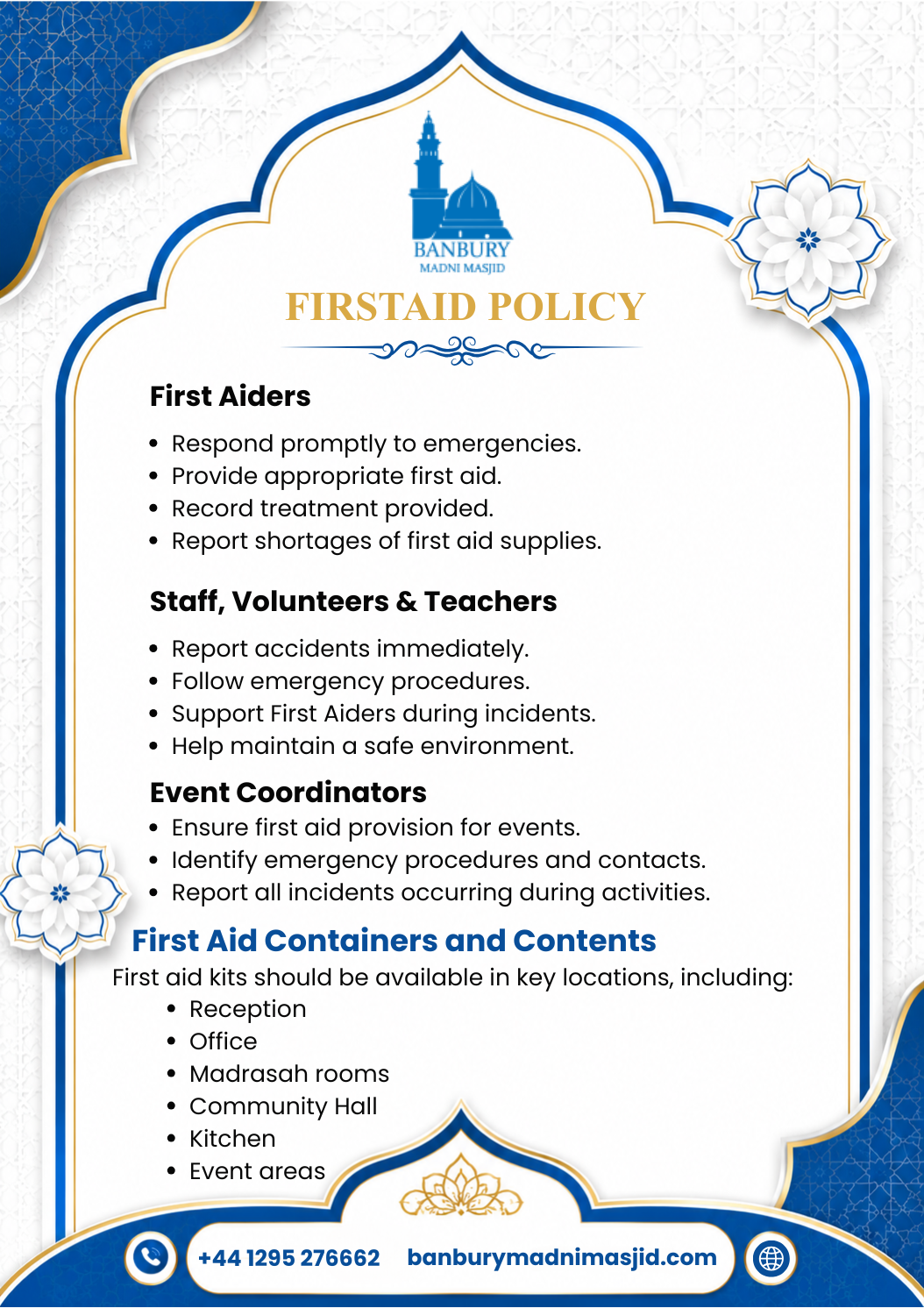 First Aid Policy Page 3