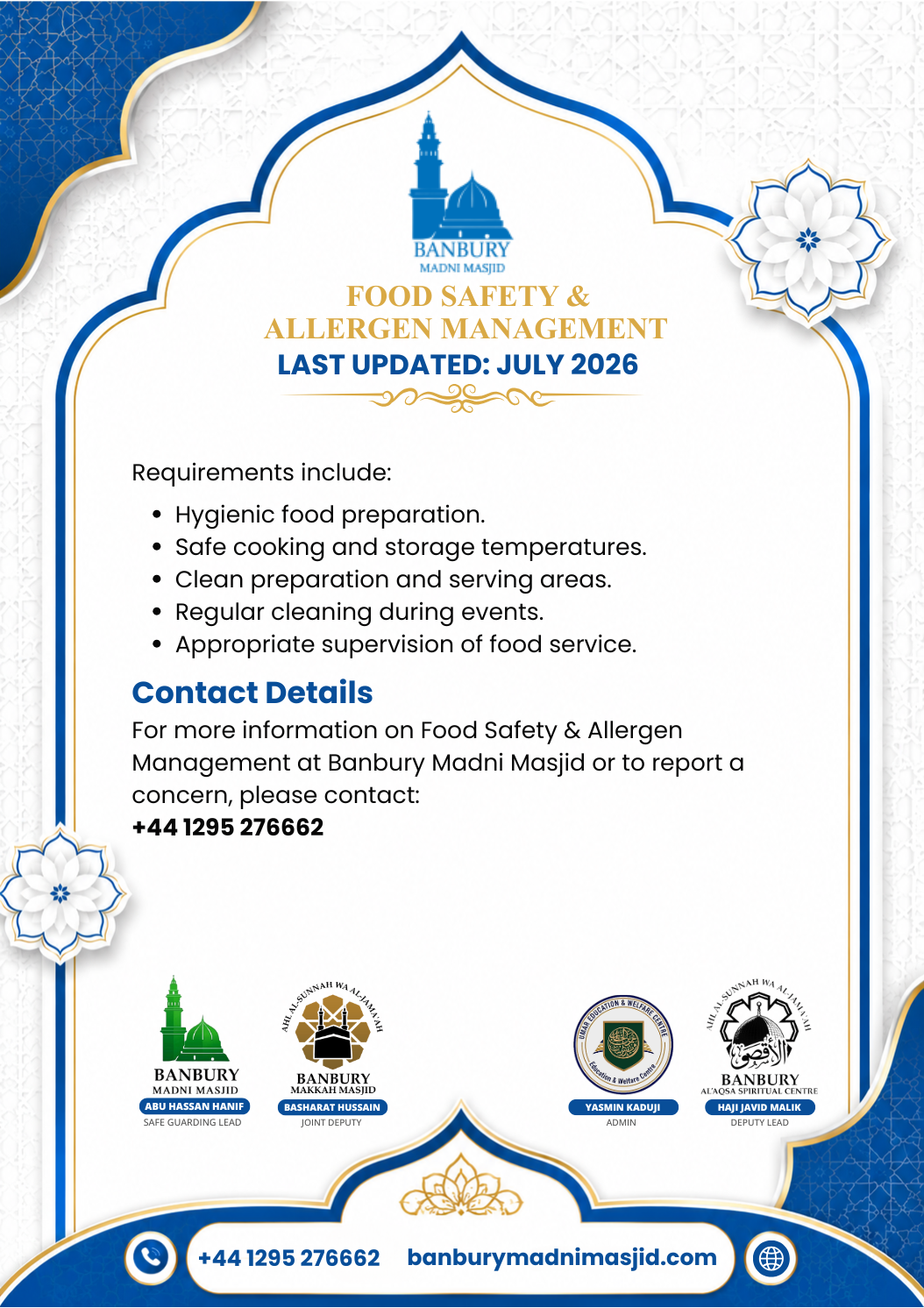 Food Safety & Allergen Management Policy Page 6