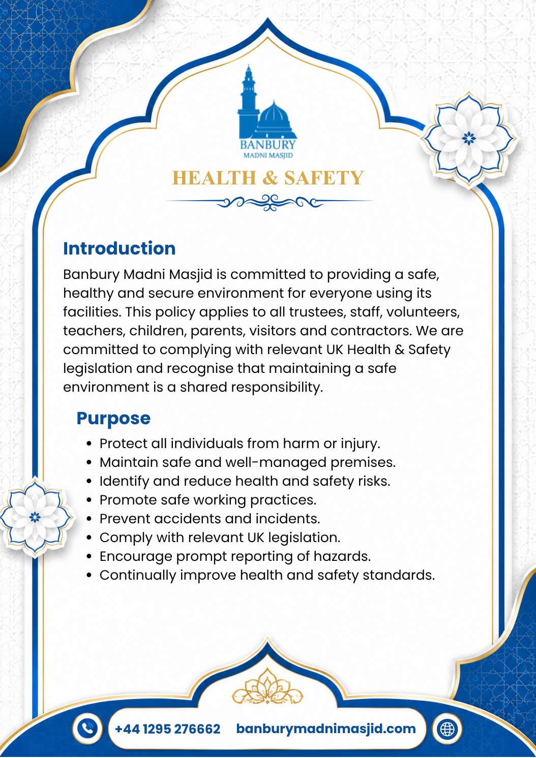 Health & Safety Policy Page 1