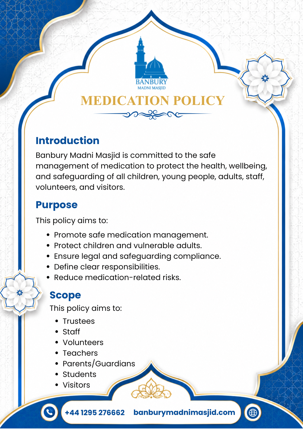 Medication Policy Page 1