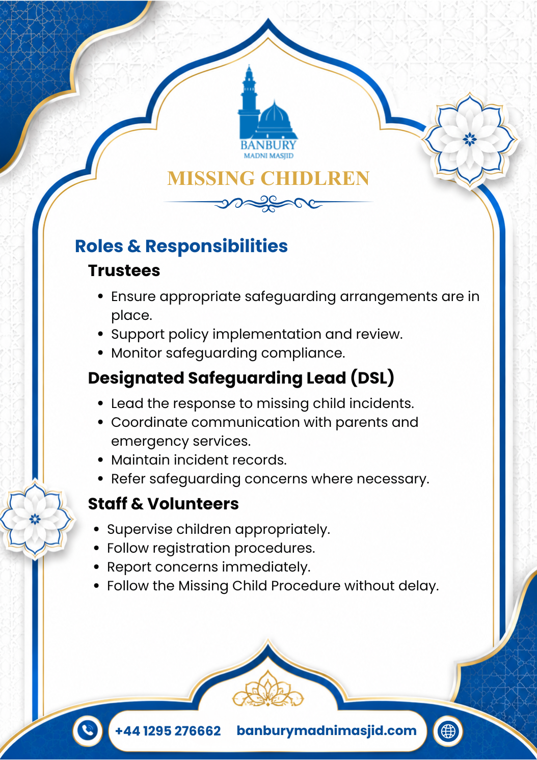 Missing Children Policy Page 3