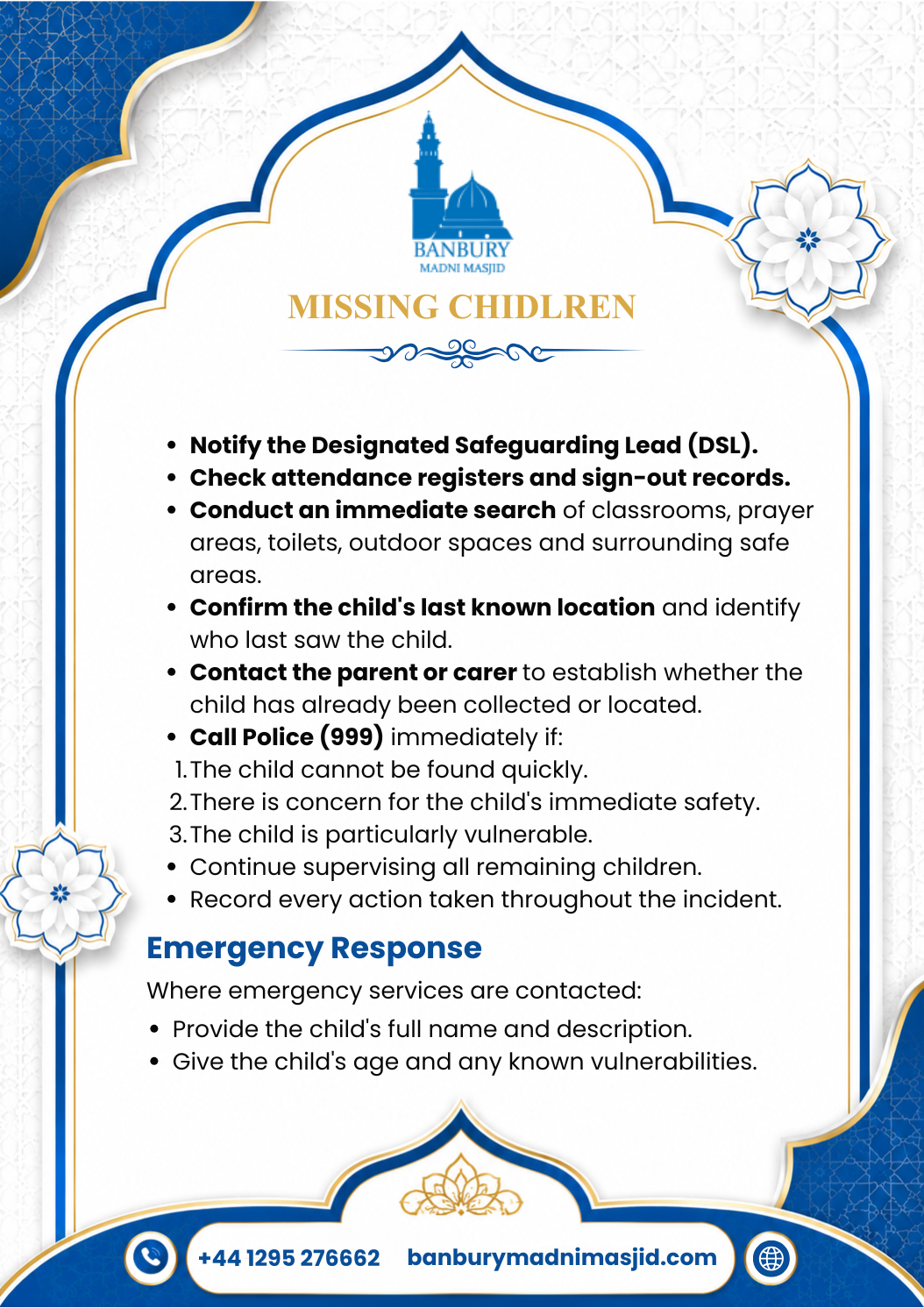 Missing Children Policy Page 5