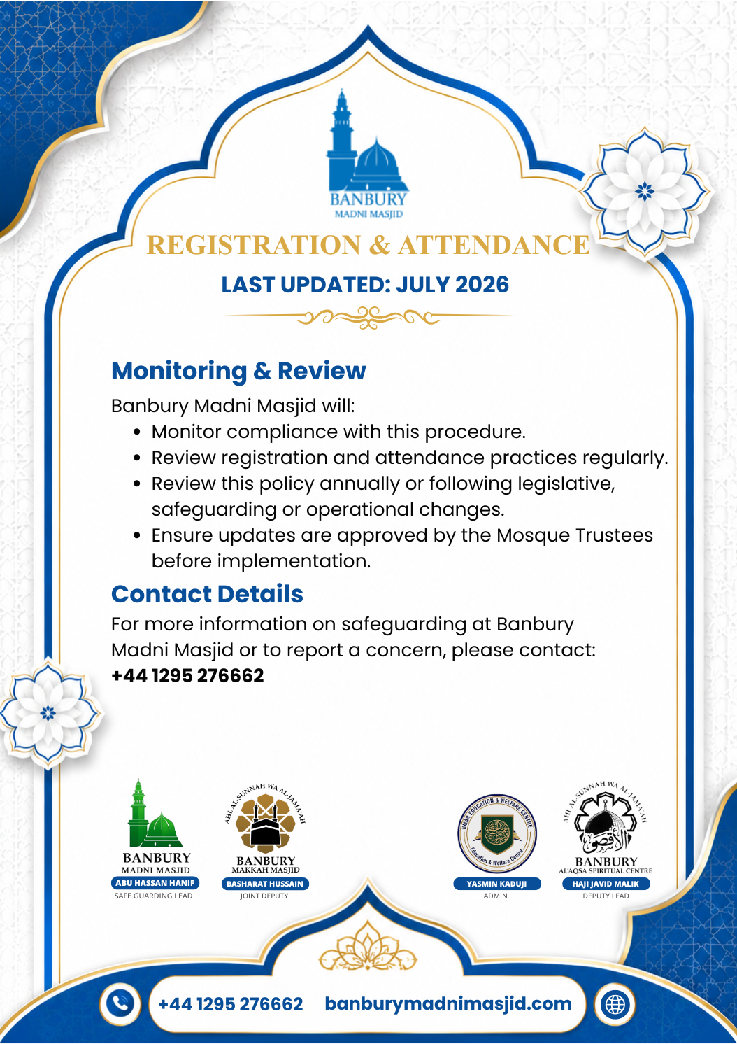 Registration & Attendance Policy Page 7