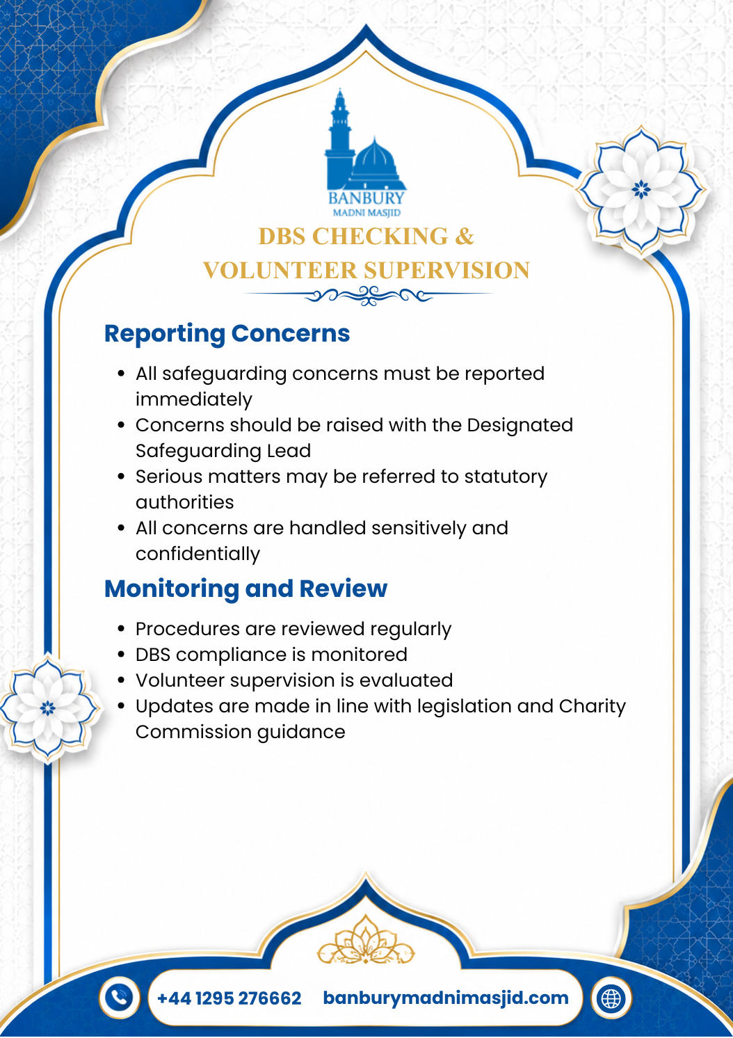 DBS Checking & Volunteer Supervision Policy Page 4