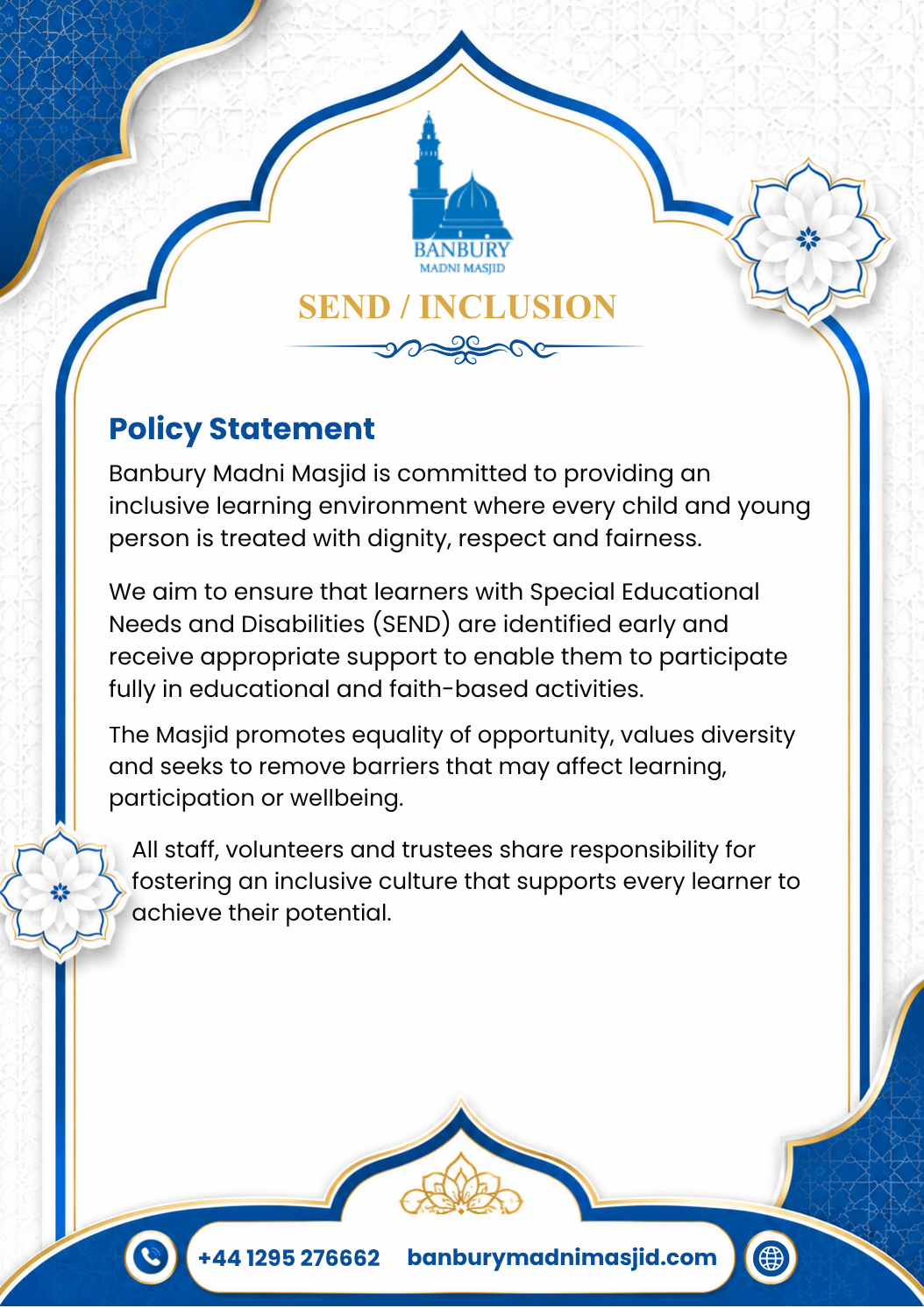 Send Inclusion Policy Page 1