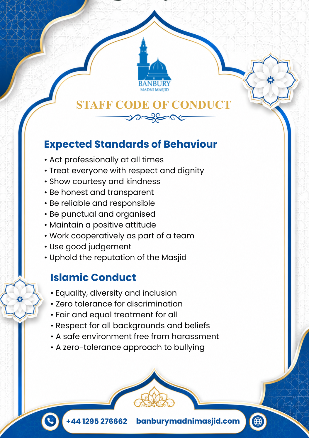Staff Code of Conduct Policy Page 2