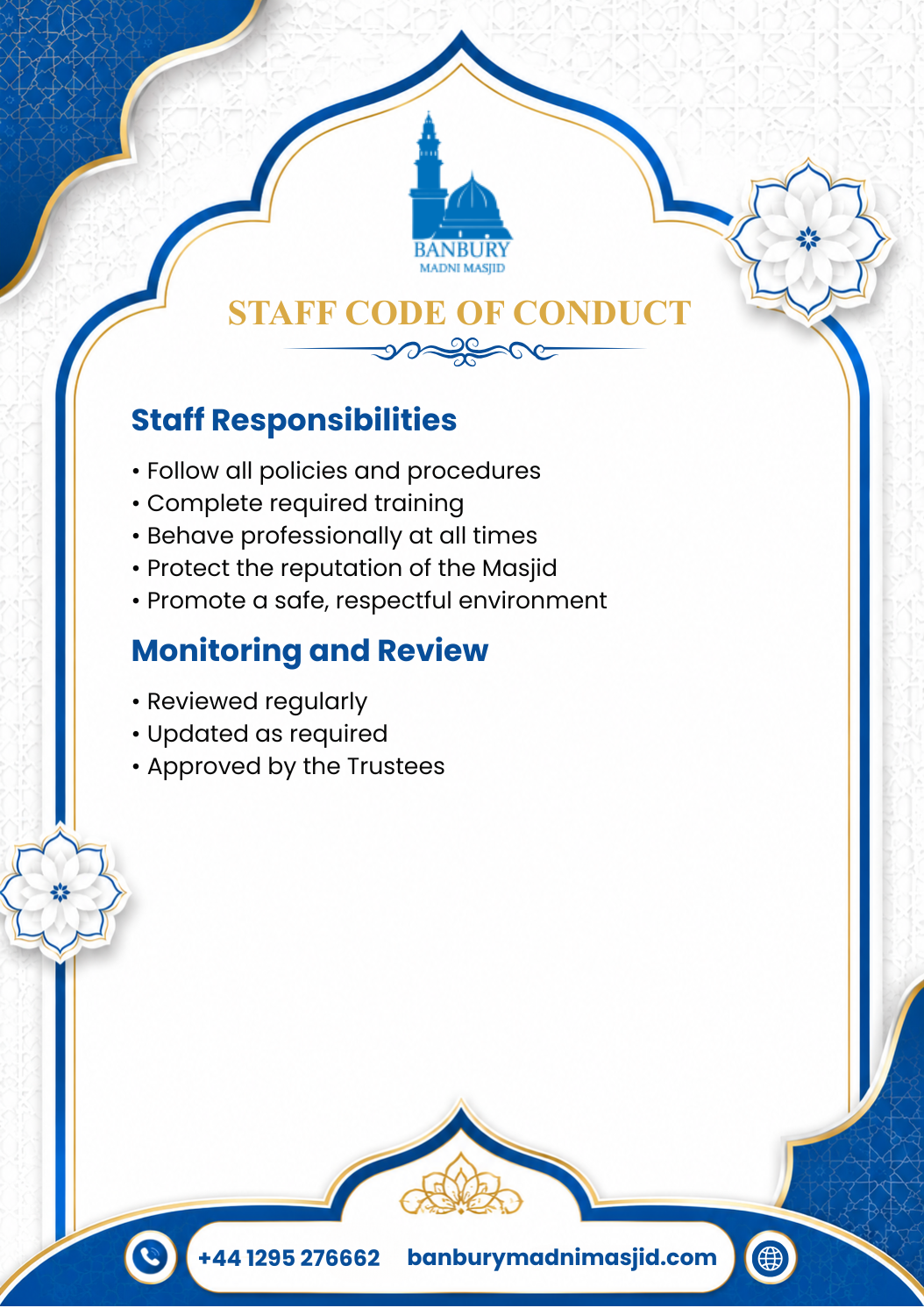 Staff Code of Conduct Policy Page 4