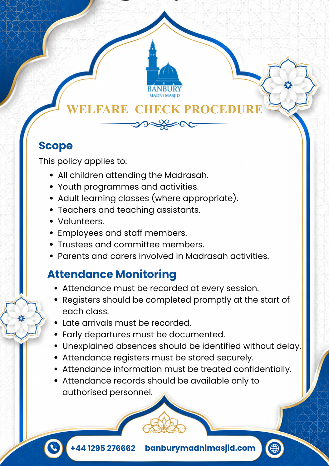 Welfare Check Procedure Policy Page 2