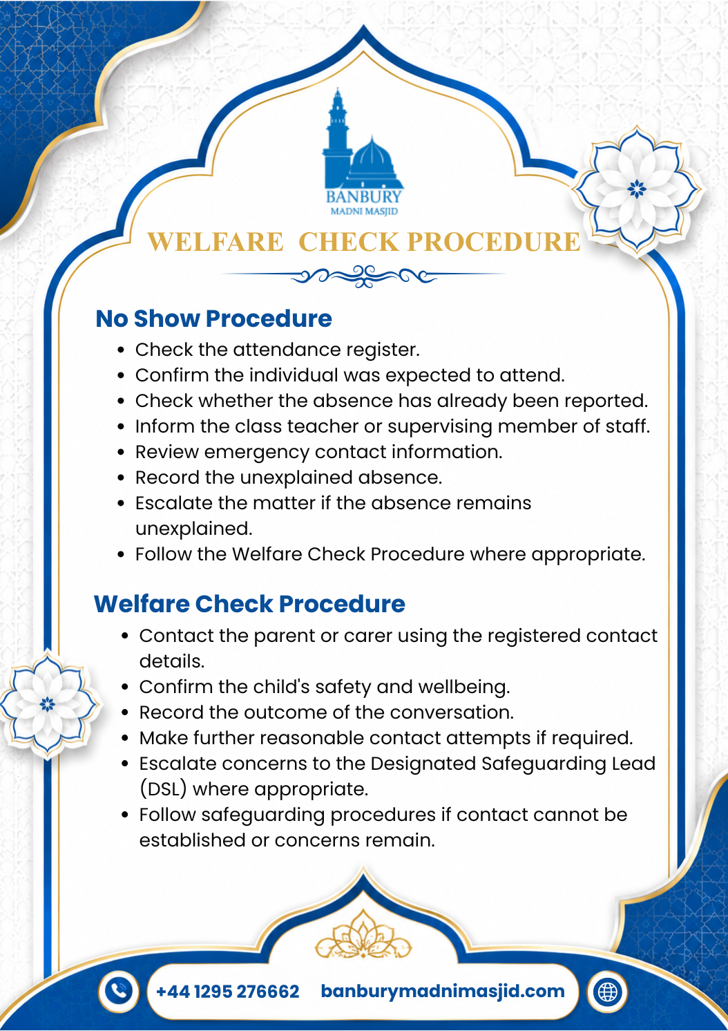 Welfare Check Procedure Policy Page 3